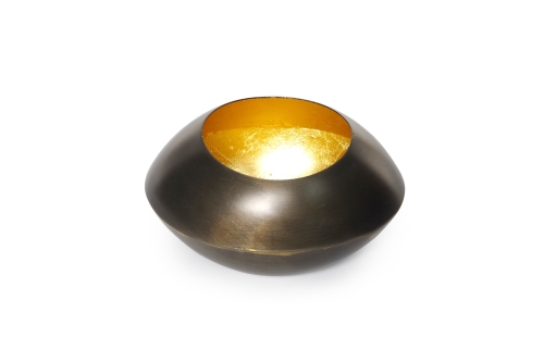 Kioshi Metal Tea Light Holder (Burnt Copper)