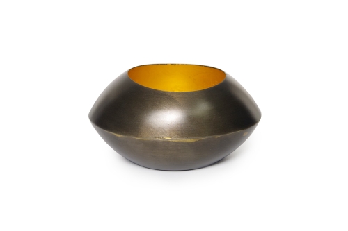 Kioshi Metal Tea Light Holder (Burnt Copper)