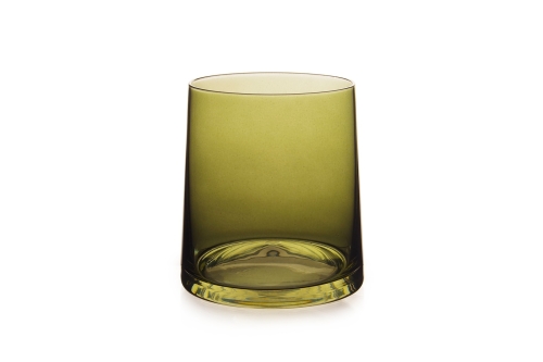 Verona Glass Tumbler (Olive Green)