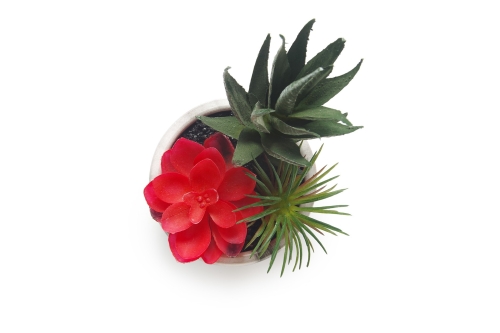 FC Marble Garden Red Faux Plant