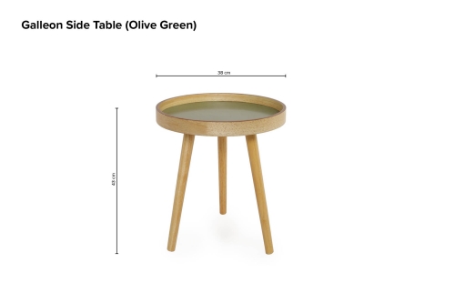 Galleon Side Table Olive Green