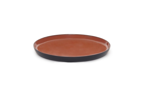 FC Round Enamel Coaster Terracotta