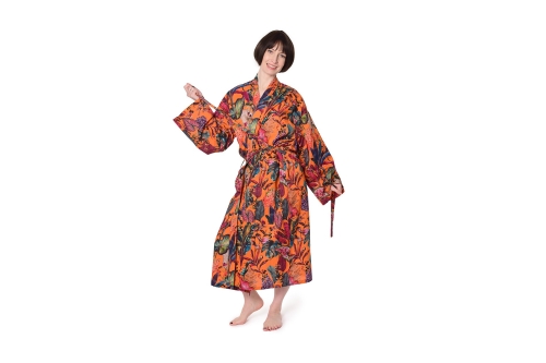 FC Tropical Cotton Bathrobe Mandarin Oh B