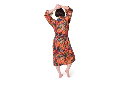 FC Tropical Cotton Bathrobe Mandarin