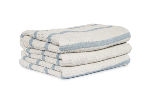 Chambray Stripes Throw (Oslo Blue)