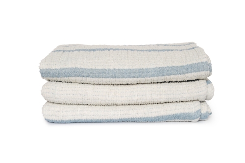 Chambray Stripes Throw (Oslo Blue)