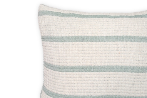 Chambray Stripes Cushion Cover 45x45cm (Fir Green)