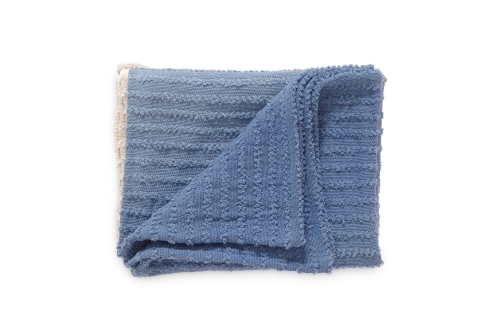 Ribbed Ombre Throw (Nordic Blue)