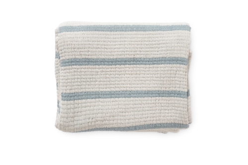 Chambray Stripes Throw (Oslo Blue)