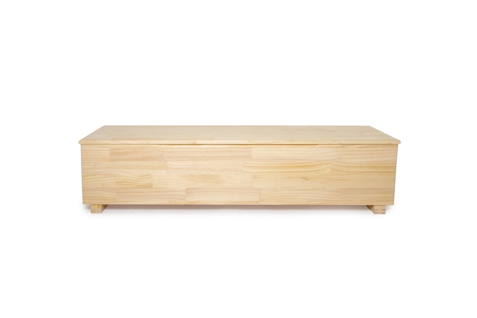 Unfinished pine on sale storage bench